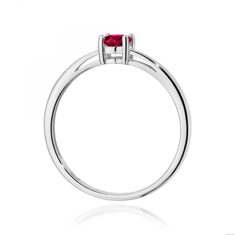 Pierścionek W0685 Rubin 0,60ct białe złoto