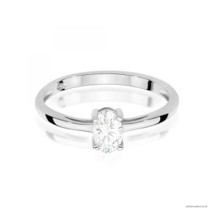 Pierścionek W0685 Szafir Biały 0,50ct białe złoto