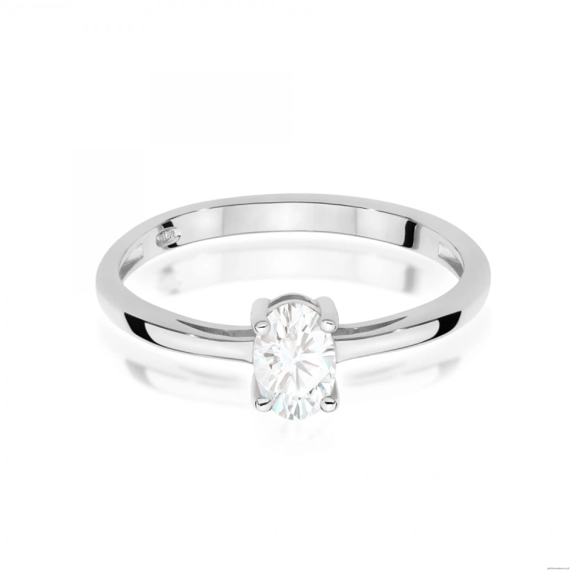 Pierścionek W0685 Szafir Biały 0,50ct białe złoto