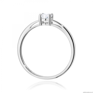 Pierścionek W0685 Szafir Biały 0,50ct białe złoto