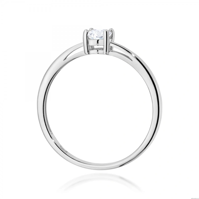 Pierścionek W0685 Szafir Biały 0,50ct białe złoto