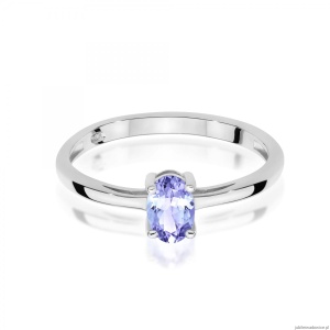 Pierścionek W0685 Tanzanit 0,40ct białe złoto
