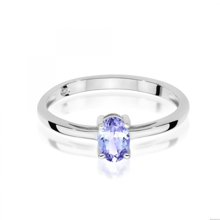 Pierścionek W0685 Tanzanit 0,40ct białe złoto