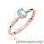 Pierścionek W0685 Akwamaryn 0,35ct różowe złoto