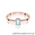 Pierścionek W0685 Akwamaryn 0,35ct różowe złoto