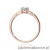 Pierścionek W0685 Akwamaryn 0,35ct różowe złoto