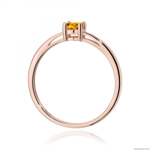 Pierścionek W0685 Cytryn 0,60ct różowe złoto