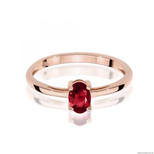 Pierścionek W0685 Granat 0,50ct różowe złoto