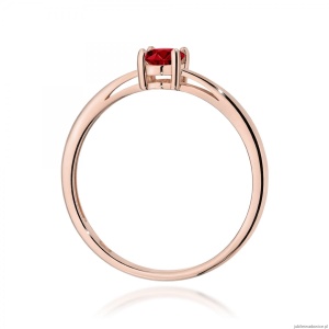 Pierścionek W0685 Granat 0,50ct różowe złoto