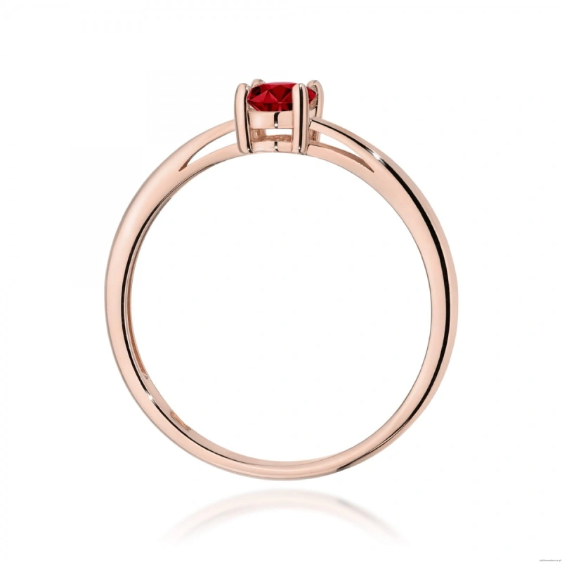 Pierścionek W0685 Granat 0,50ct różowe złoto