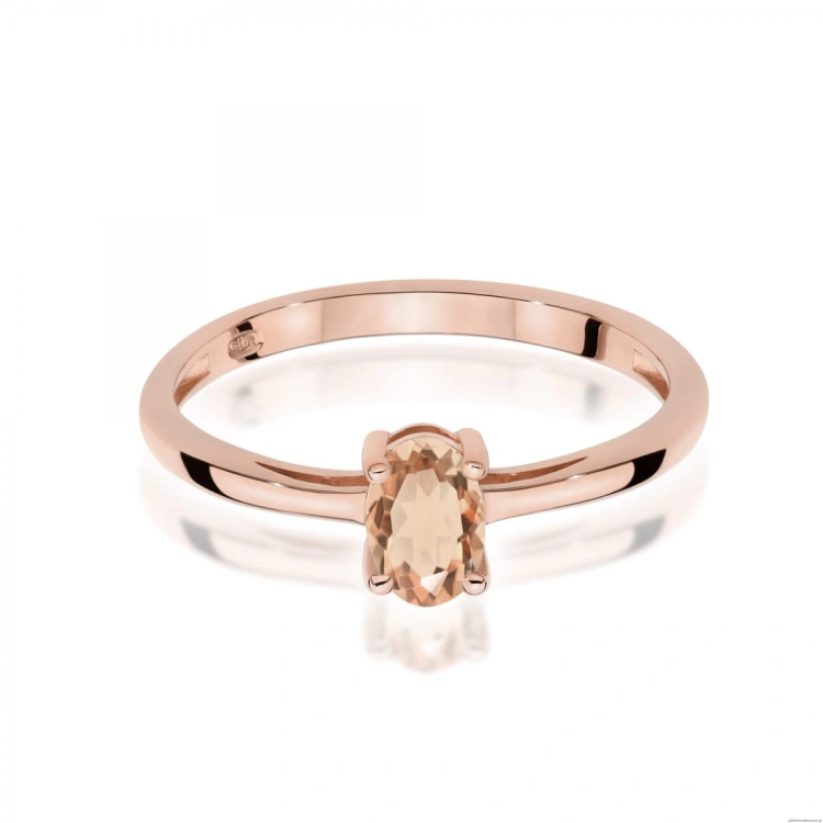 Pierścionek W0685 Morganit 0,40ct różowe złoto