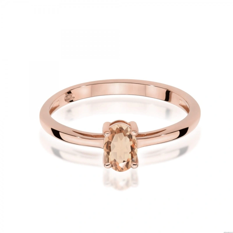 Pierścionek W0685 Morganit 0,40ct różowe złoto