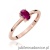Pierścionek W0685 Rodolit 0,50ct różowe złoto