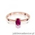 Pierścionek W0685 Rodolit 0,50ct różowe złoto