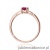 Pierścionek W0685 Rodolit 0,50ct różowe złoto