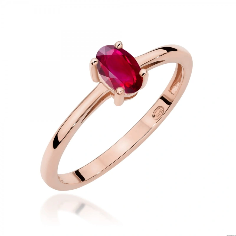 Pierścionek W0685 Rubin 0,60ct różowe złoto