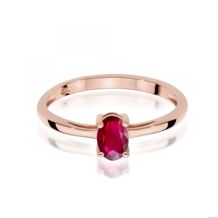 Pierścionek W0685 Rubin 0,60ct różowe złoto
