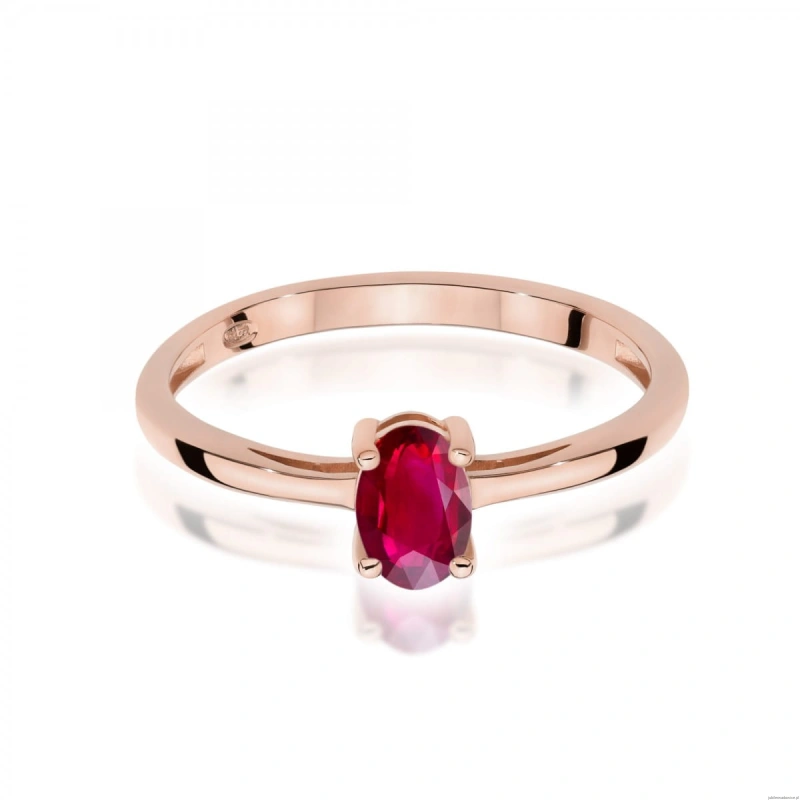 Pierścionek W0685 Rubin 0,60ct różowe złoto