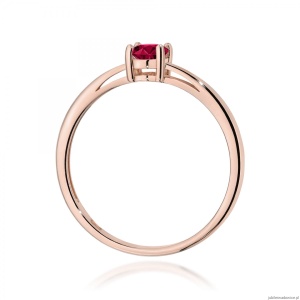 Pierścionek W0685 Rubin 0,60ct różowe złoto