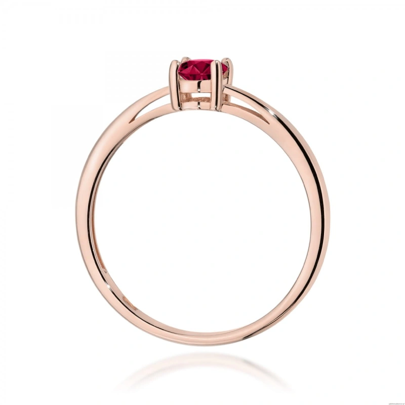 Pierścionek W0685 Rubin 0,60ct różowe złoto