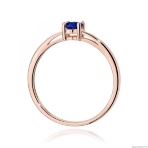Pierścionek W0685 Szafir 0,70ct różowe złoto