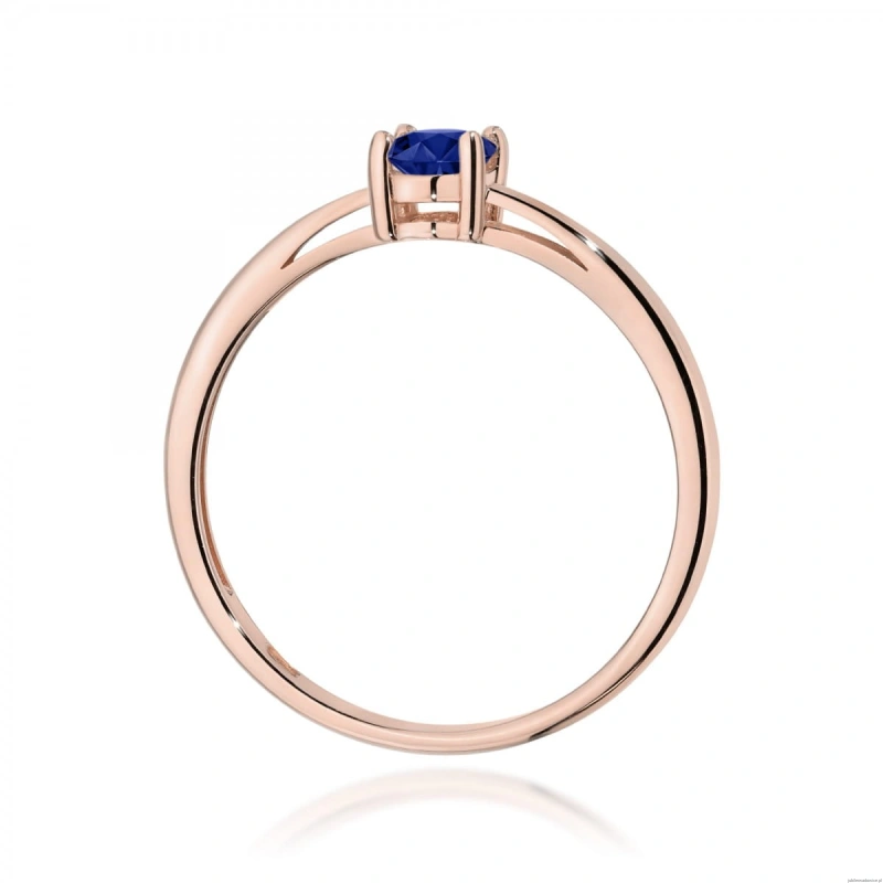 Pierścionek W0685 Szafir 0,70ct różowe złoto