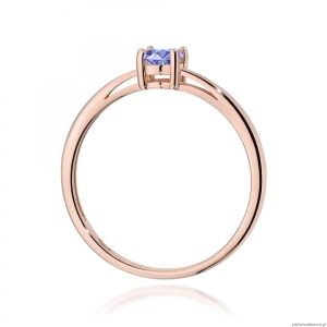 Pierścionek W0685 Tanzanit 0,40ct różowe złoto