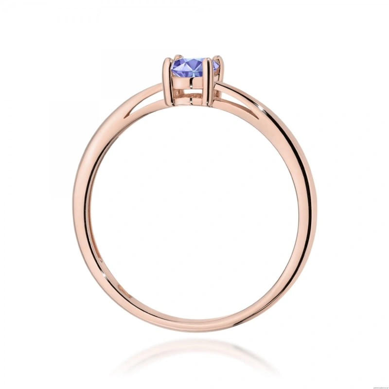 Pierścionek W0685 Tanzanit 0,40ct różowe złoto
