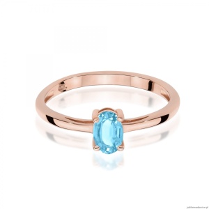 Pierścionek W0685 Topaz Swiss 0,50ct różowe złoto
