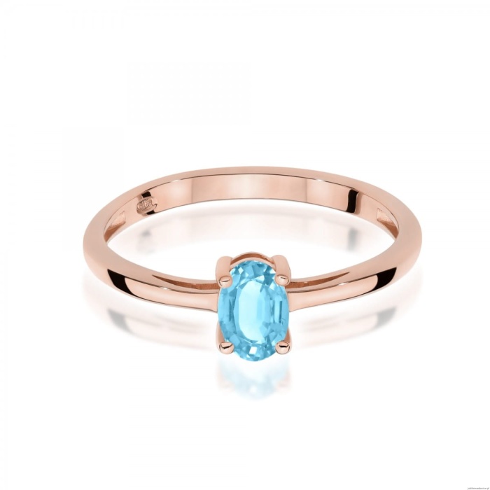 Pierścionek W0685 Topaz Swiss 0,50ct różowe złoto