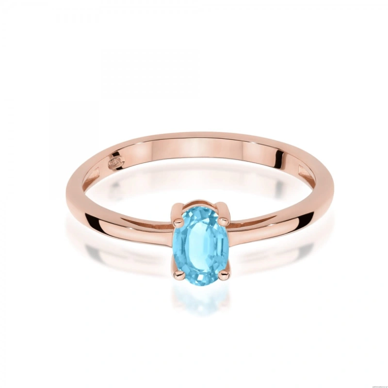 Pierścionek W0685 Topaz Swiss 0,50ct różowe złoto