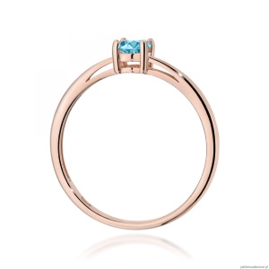 Pierścionek W0685 Topaz Swiss 0,50ct różowe złoto