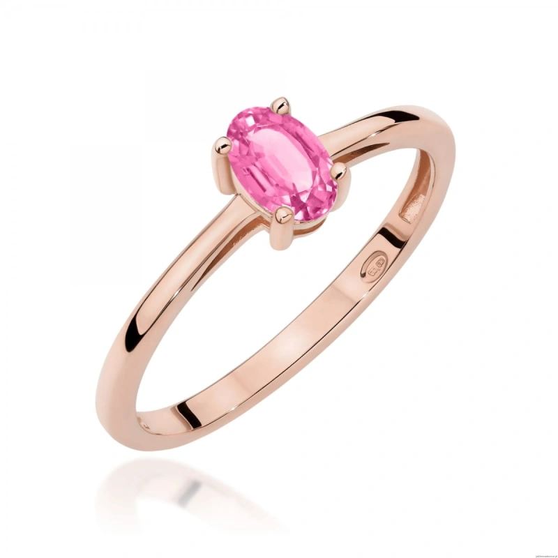 Pierścionek W0685 Topaz Różowy 0,50ct różowe złoto