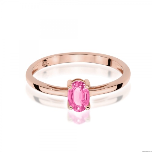 Pierścionek W0685 Topaz Różowy 0,50ct różowe złoto