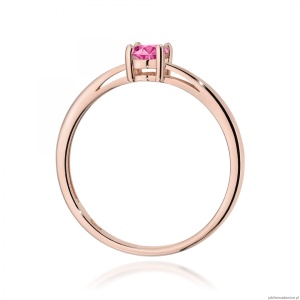 Pierścionek W0685 Topaz Różowy 0,50ct różowe złoto