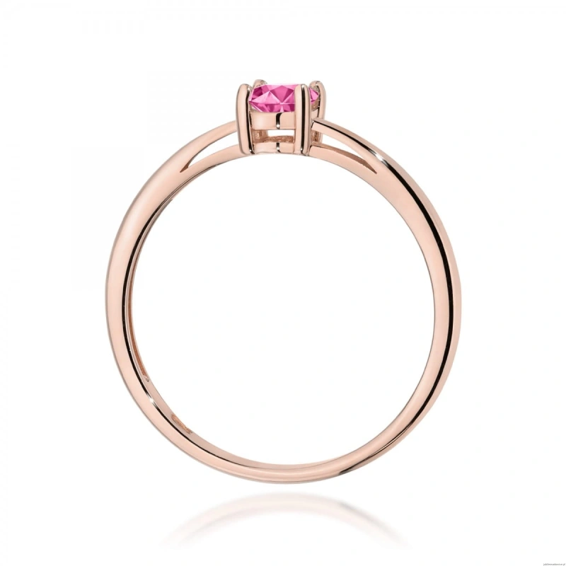 Pierścionek W0685 Topaz Różowy 0,50ct różowe złoto