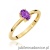Pierścionek W0685 Ametyst 0,40ct żółte złoto