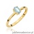 Pierścionek W0685 Akwamaryn 0,35ct żółte złoto