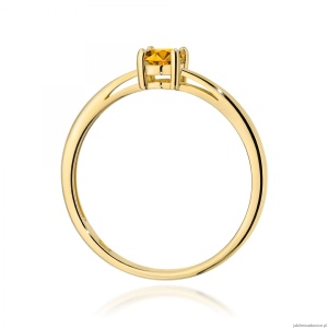 Pierścionek W0685 Cytryn 0,60ct żółte złoto