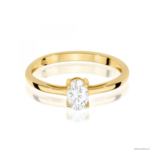 Pierścionek W0685 Diament Laboratoryjny 0,40ct żółte złoto