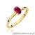 Pierścionek W0685 Rodolit 0,50ct żółte złoto
