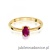 Pierścionek W0685 Rodolit 0,50ct żółte złoto