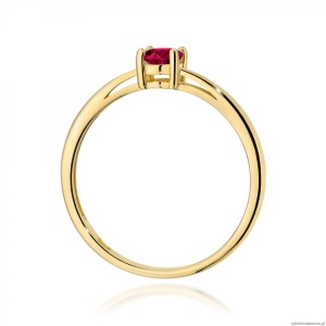Pierścionek W0685 Rubin 0,60ct żółte złoto