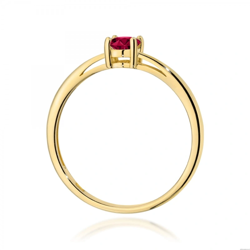 Pierścionek W0685 Rubin 0,60ct żółte złoto
