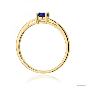 Pierścionek W0685 Szafir 0,70ct żółte złoto