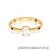 Pierścionek W0685 Szafir Biały 0,50ct żółte złoto