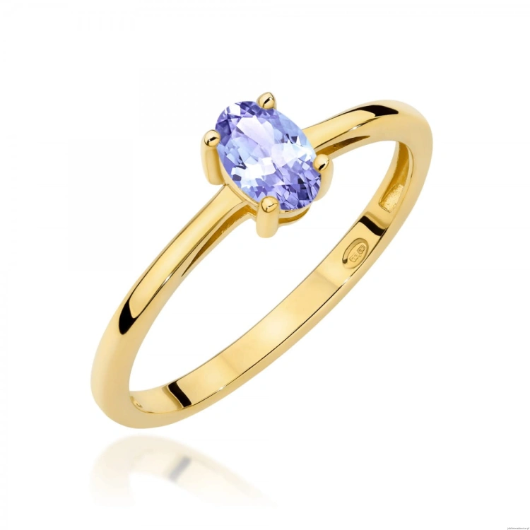 Pierścionek W0685 Tanzanit 0,40ct żółte złoto