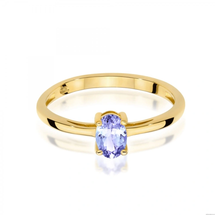 Pierścionek W0685 Tanzanit 0,40ct żółte złoto