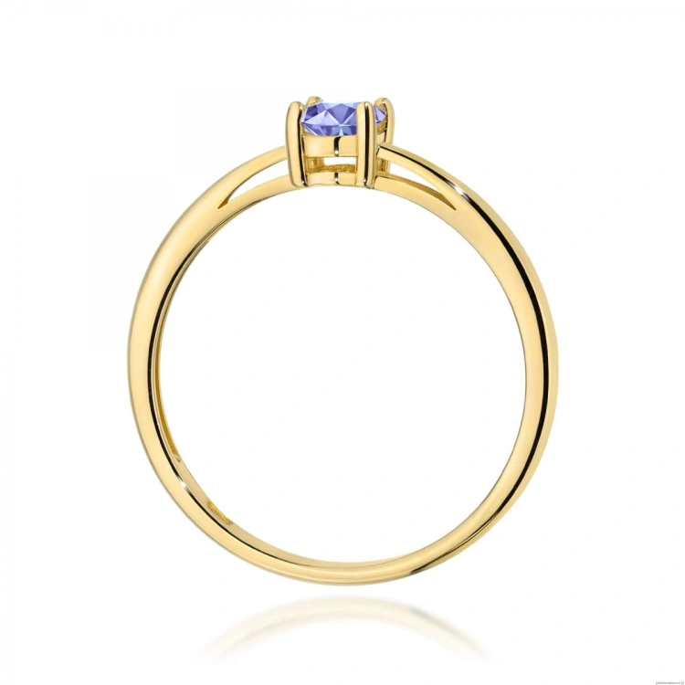 Pierścionek W0685 Tanzanit 0,40ct żółte złoto