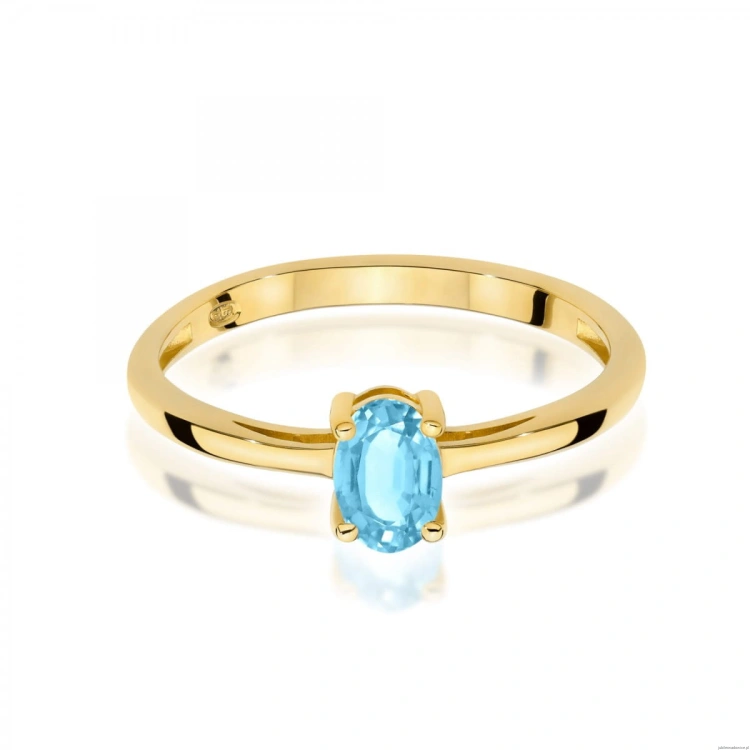 Pierścionek W0685 Topaz Swiss 0,50ct żółte złoto